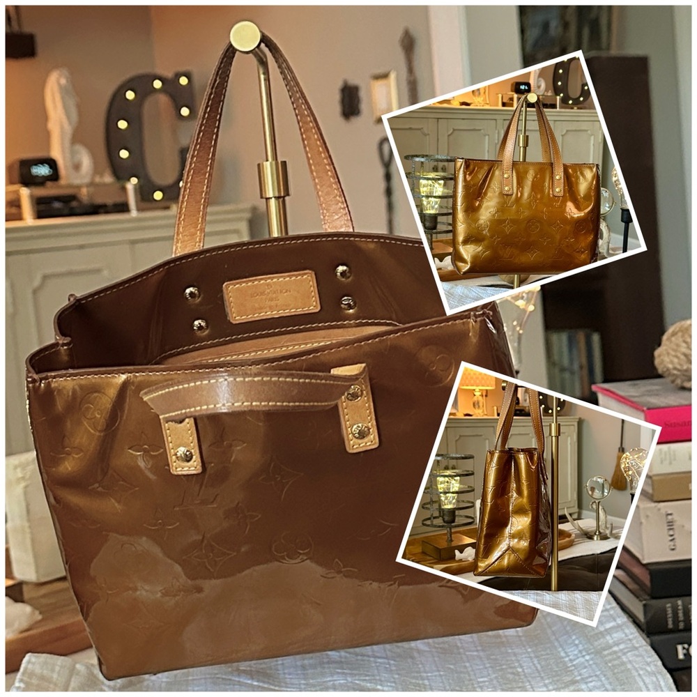 LOUIS VUITTON Bronze Reade PM Vernis Patent Mini Tote w/COA, Beautiful!